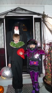  One, serving aged 10 year old boy head for dinner ...the other battling for the wellbeing of mankind